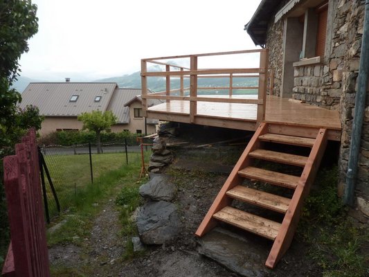 Terrasse en mélèze