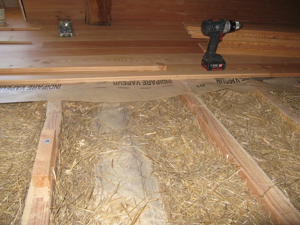 Renfort d'une dalle ancienne, en bois