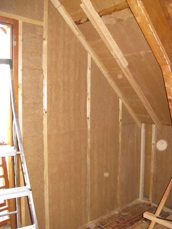 isolation de la toiture en laine de bois