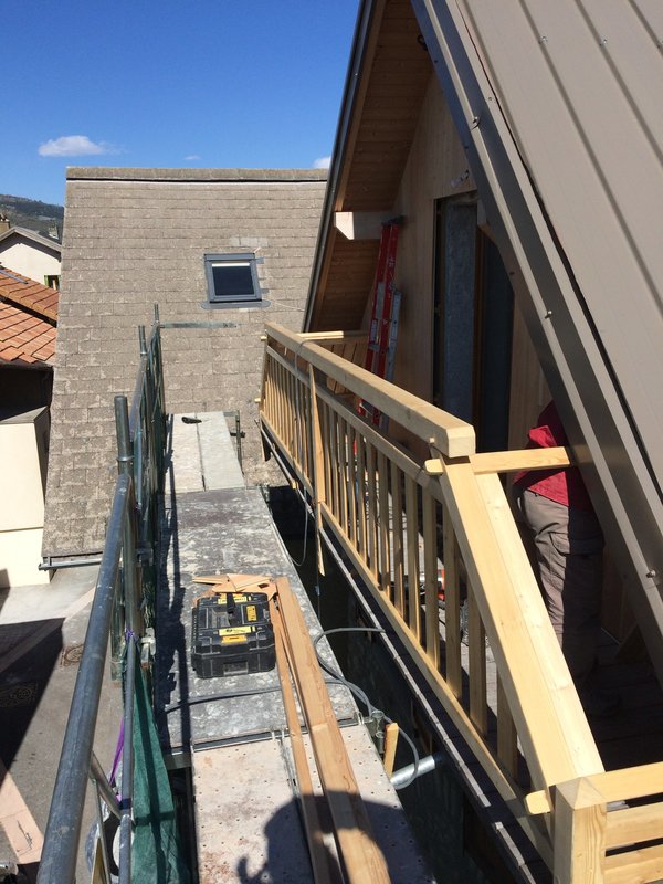 Garde corps mélèze sur mesure