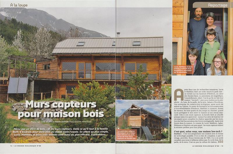 couverture de l'article de la maison écologique