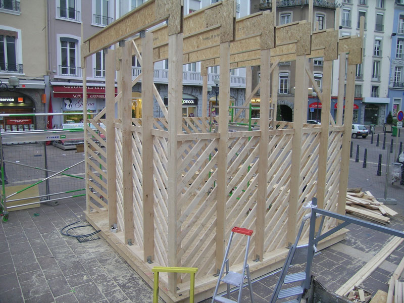 bardage oblique sur l'ensemble