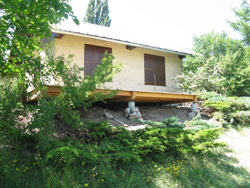 terrasse en melèze de pays