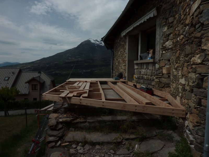 Terrasse en mélèze