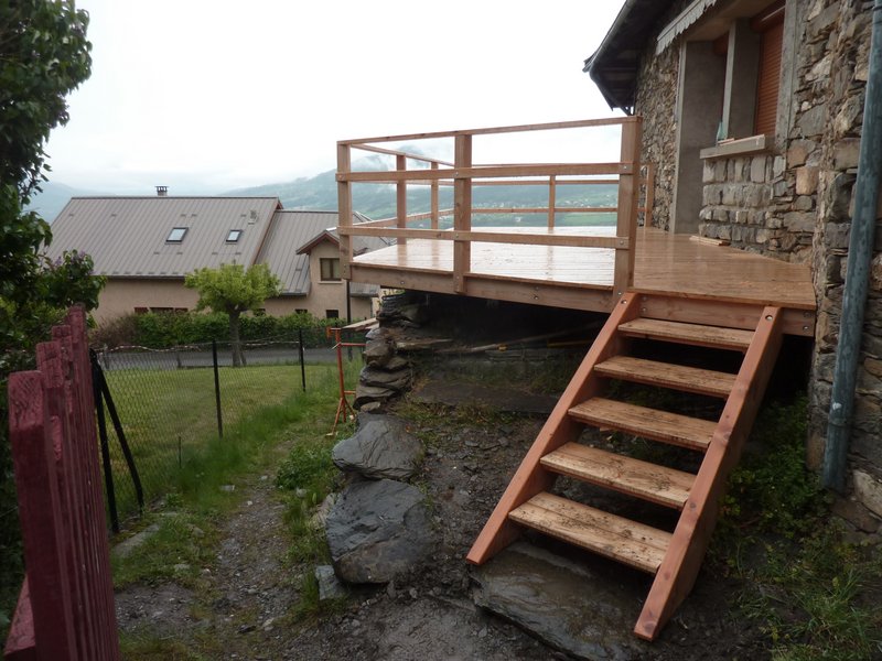 Terrasse en mélèze