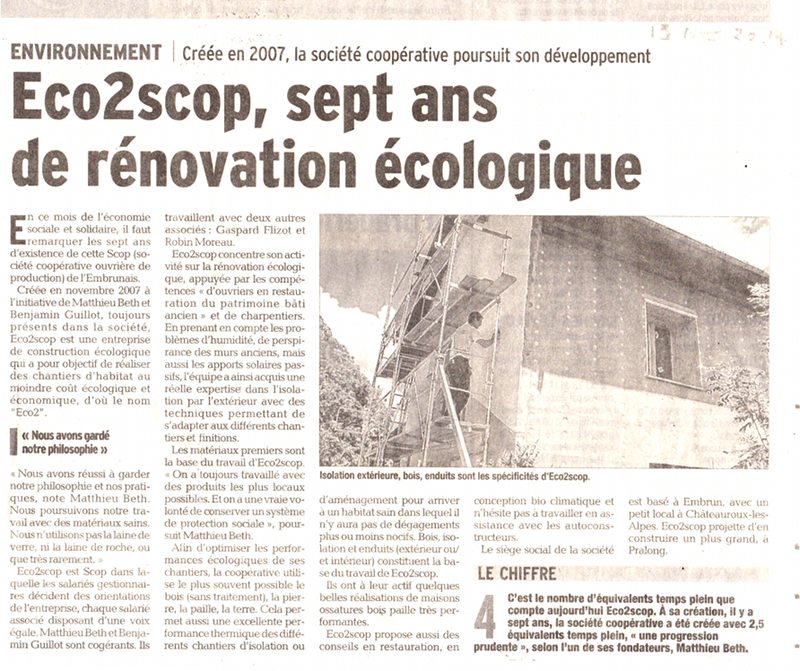 Le Dauphiné du 19 novembre 2014