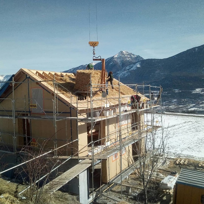 maison paille les Girauds, isolation de toiture